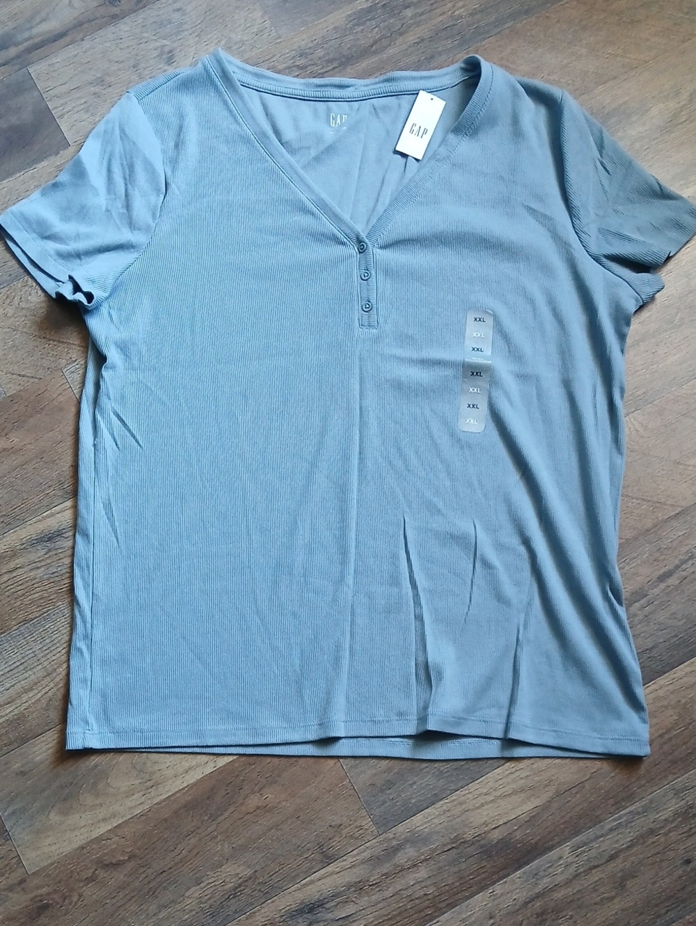 GAP Short Sleeve V-Neck Tee - Light Blue